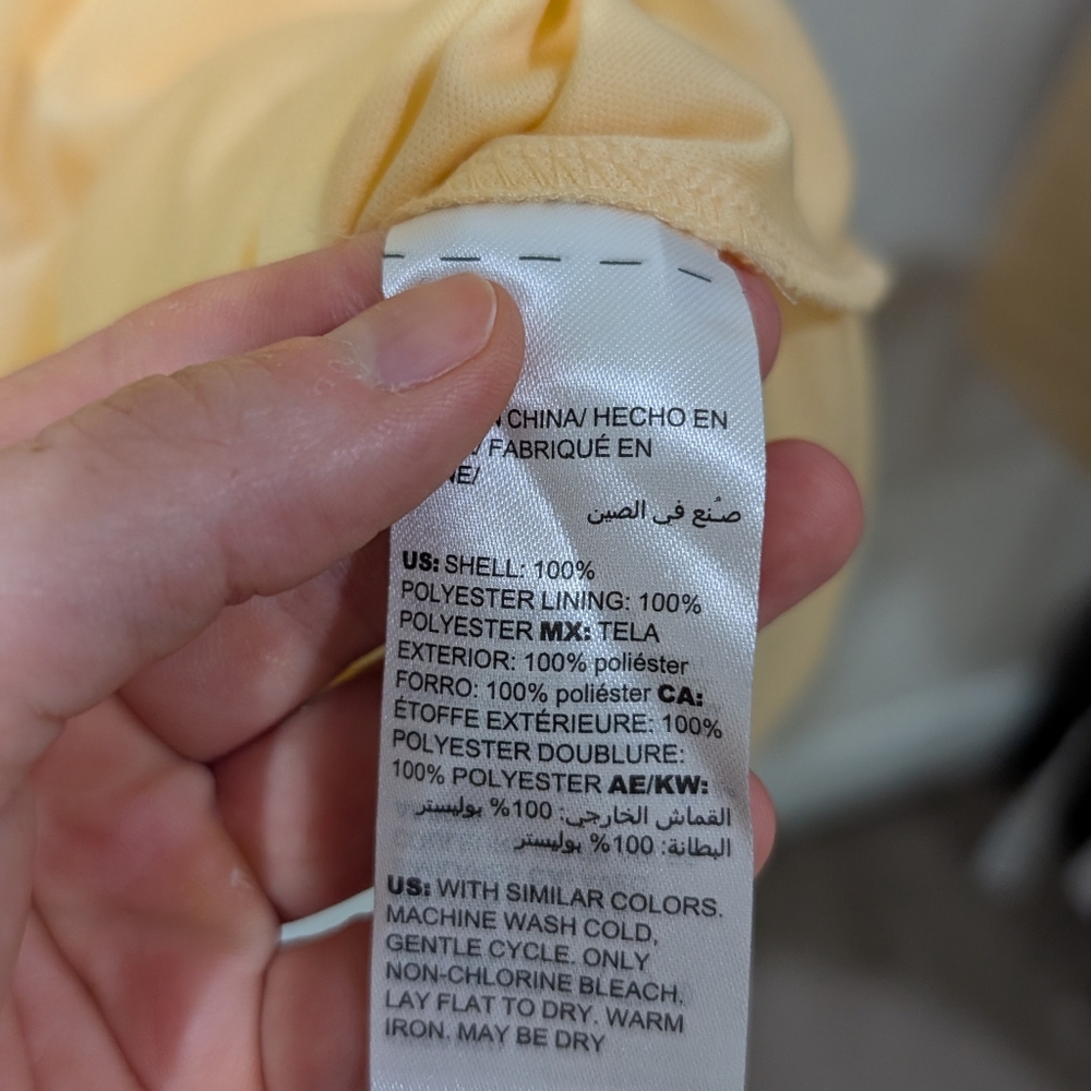 NWT WHBM Butter Yellow Halter Mini Dress - Picture 9 of 9